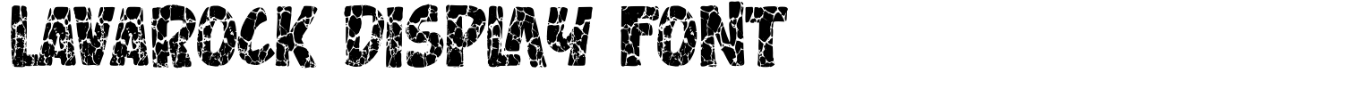 Lavarock Display Font