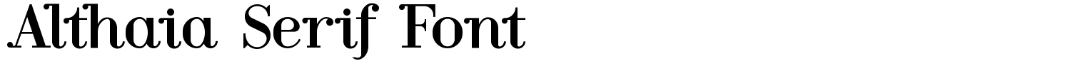 Althaia Serif Font