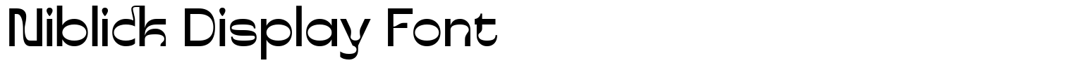 Niblick Display Font