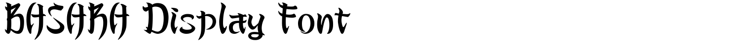 BASARA Display Font