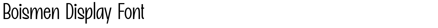 Boismen Display Font