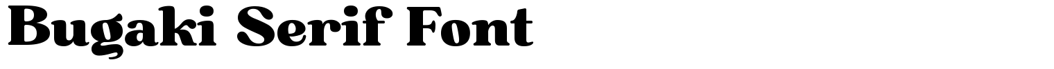 Bugaki Serif Font