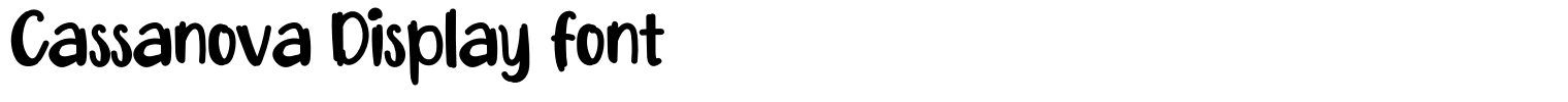 Cassanova Display Font