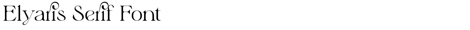 Elyaris Serif Font