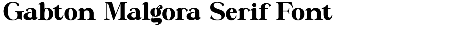 Gabton Malgora Serif Font