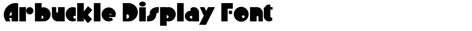 Arbuckle Display Font