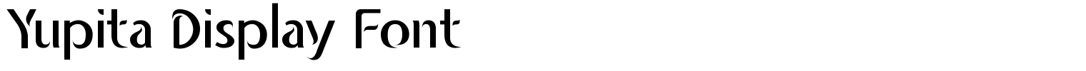 Yupita Display Font