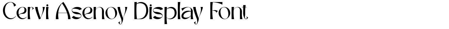 Cervi Asenoy Display Font