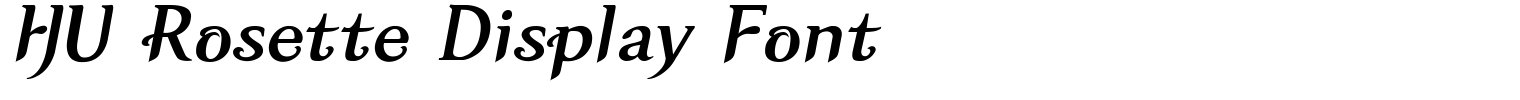 HU Rosette Display Font
