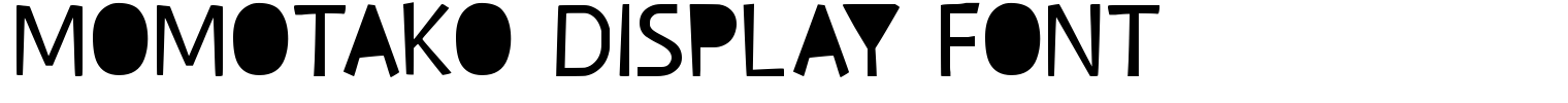 Momotako Display Font