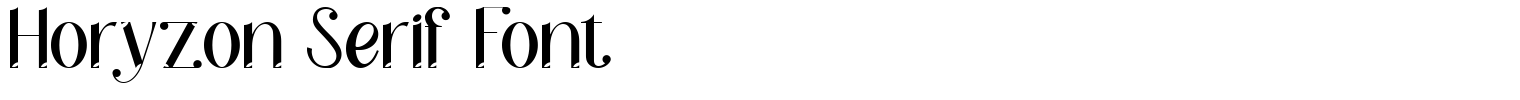 Horyzon Serif Font