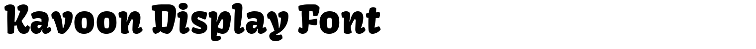 Kavoon Display Font