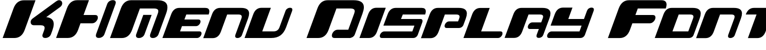 KHMenu Display Font