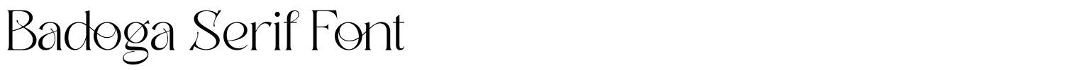 Badoga Serif Font