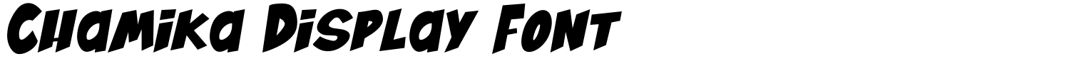 Chamika Display Font