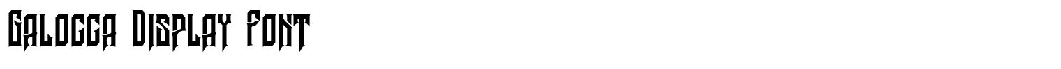 Galocca Display Font
