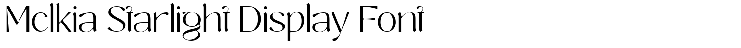 Melkia Starlight Display Font