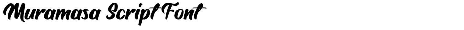 Muramasa Script Font