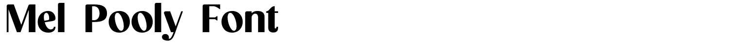 Mel Pooly Font