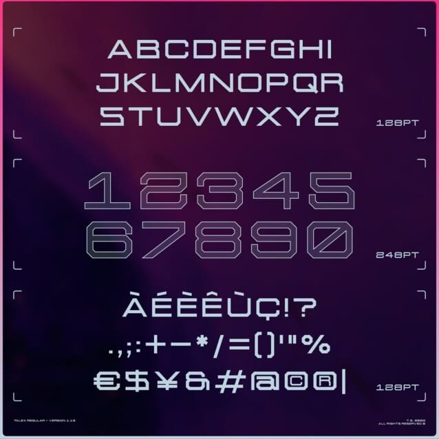 talex futuristic font 2