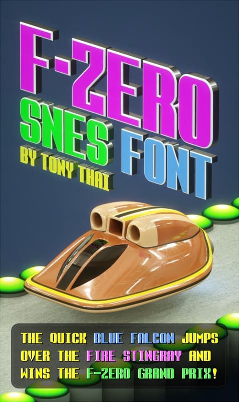 f zero snes font