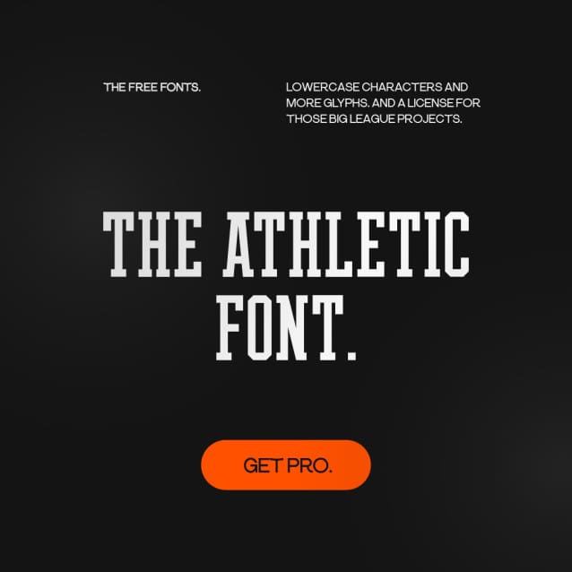 the athletic font free version visual