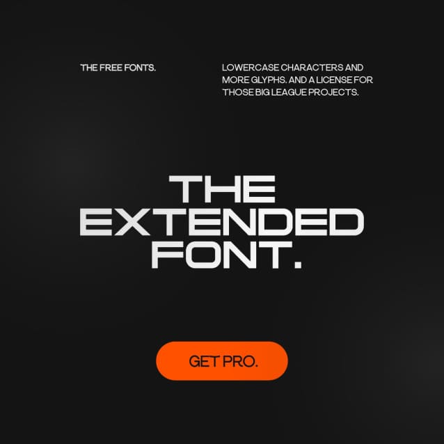 The Extended Font 1 the extended font free version visual