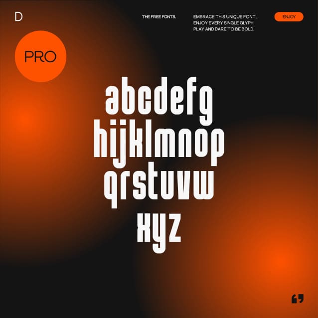 the display font free version visual pro