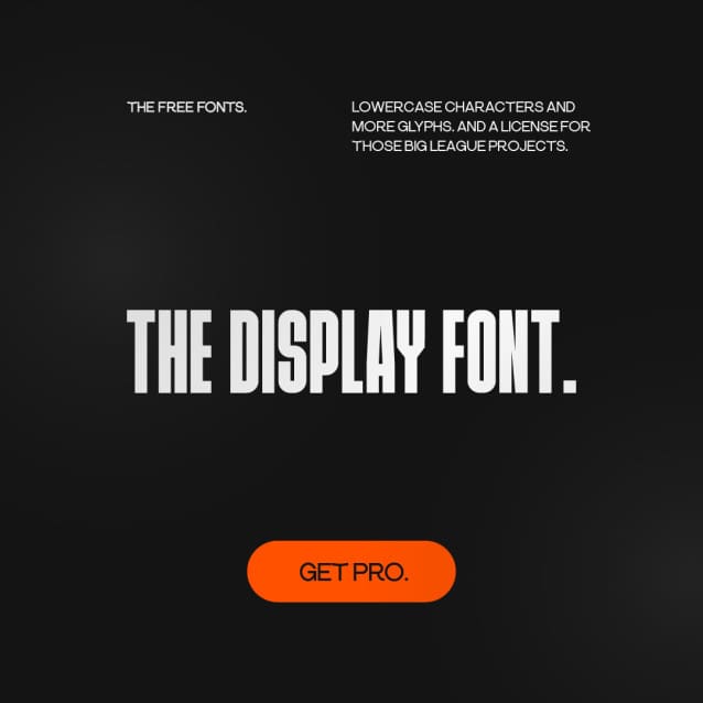 the display font free version visual