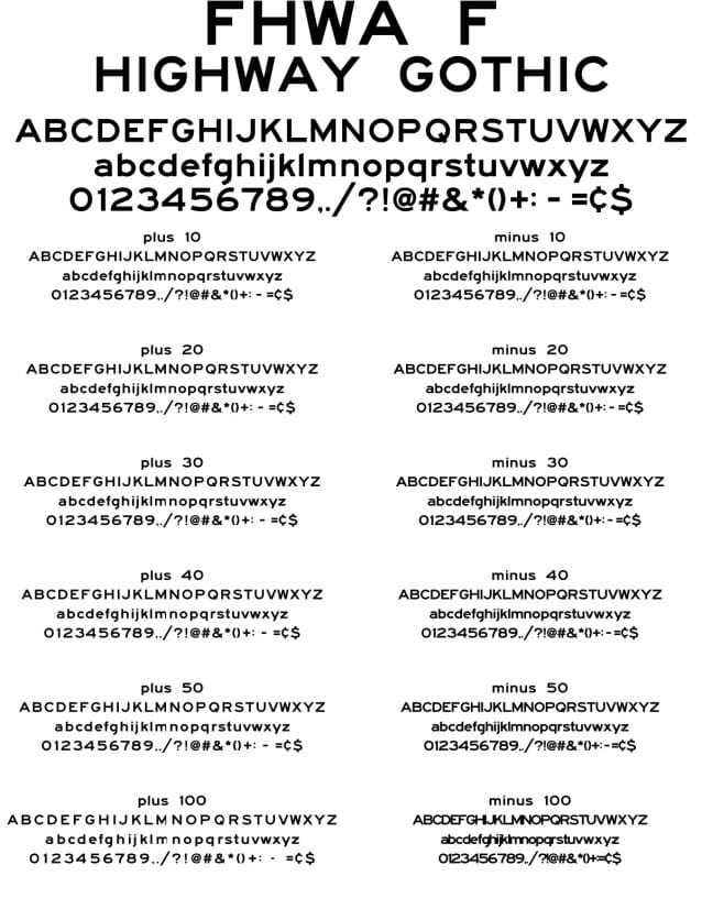 fhwa series f 2025 font