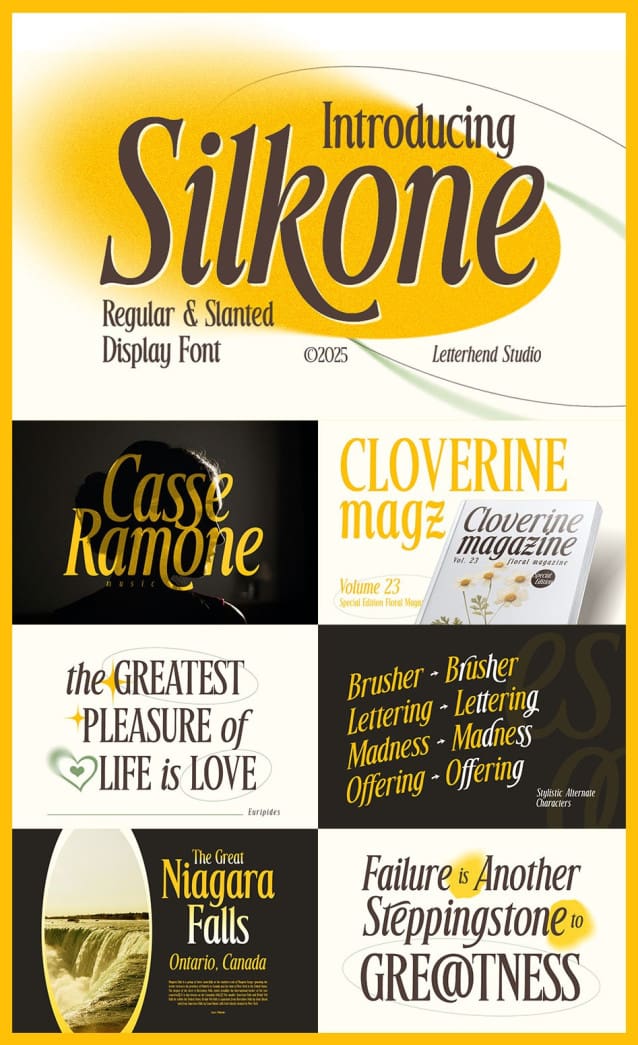 Silkone Font 1 silkone font