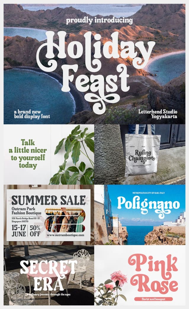 holiday feast font 1