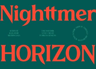 Nighttmer Horizon Font preview image 1