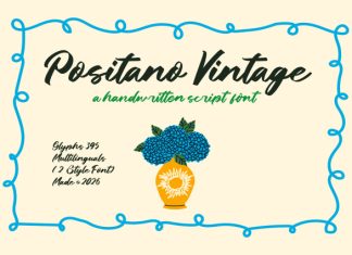 Positano Vintage Font preview image 1