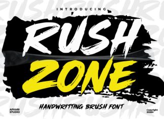 Rush Zone – Handwritting Brush Font preview image 1