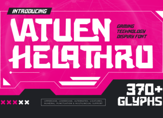 Vatuen Helathro – Technology Gaming Font preview image 1