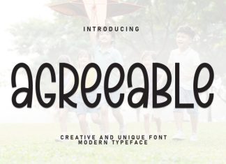 Agreeable Display Font preview image 1