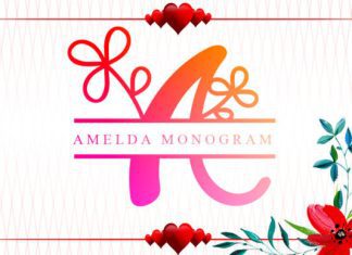 Amelda Monogram Font preview image 1