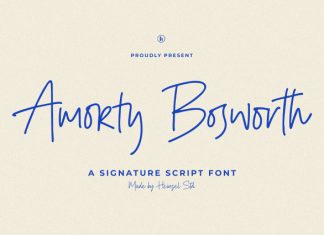 Amorty Bosworth Handwritten Font preview image 1