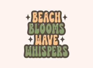 Beach Flower Font preview image 3