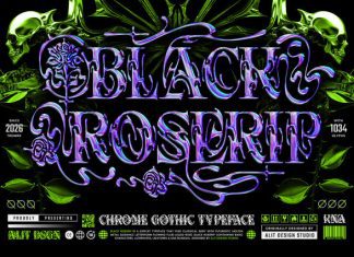 Black Roserip Font preview image 1