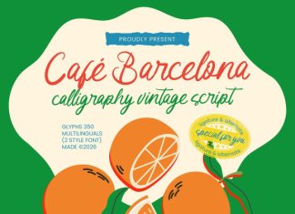 Cafe Barcelona Script Font preview image 1