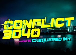 Conflict 3040 Font preview image 1