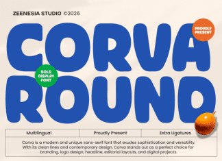 Corva Round Font preview image 1