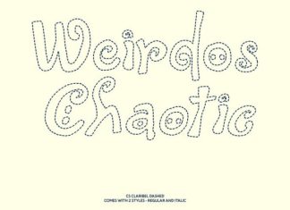 CS Claribel Dashed Font preview image 3