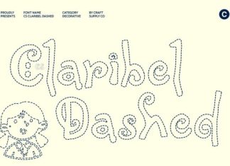 CS Claribel Dashed Font preview image 1