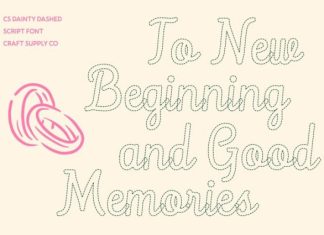 CS Dainty Dashed Font preview image 2