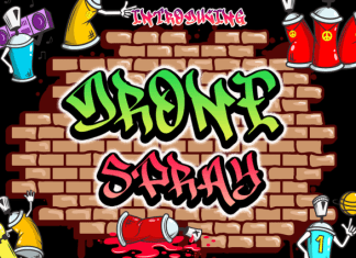 Drone Spray Font preview image 1