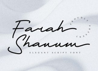 Farah Shanum Script Font preview image 1