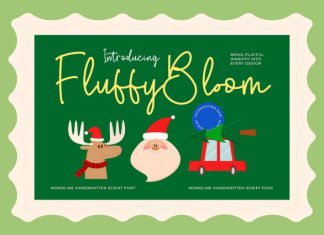 Fluffy Bloom Handwriting Font preview image 1